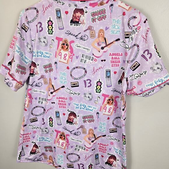 SWIFTIE Taylor Swift Eras Tour Buttery Soft Pajama TOP PINK Women’s Size MED - Picture 4 of 4